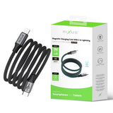 Câble de recharge magnétique Rixus RXUC66L USB-C vers Lightning 100 cm 18 W noir