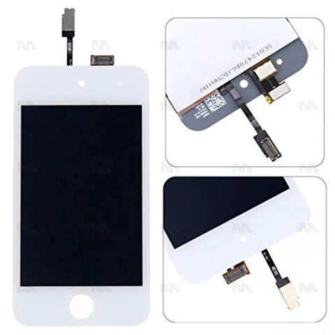 Ecran Original OEM + Vitre pour iPod 4 - Blanc