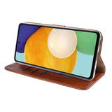 Rixus Bookcase pour Samsung Galaxy A52 4G Marron