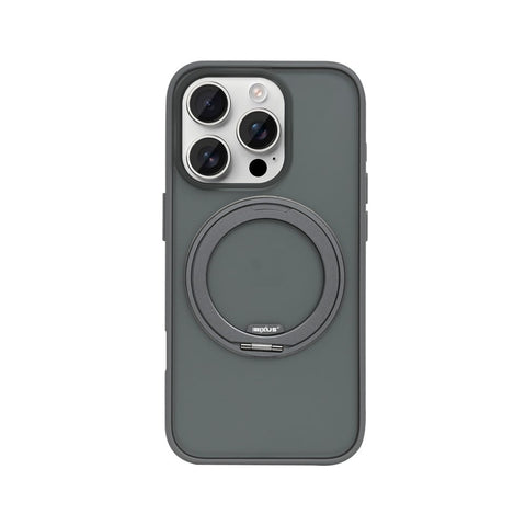 Coque Rixus SnapGrip 360 avec Anneau Support pour Apple iPhone 16 Pro Max - Gris