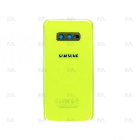 Vitre arrière pour Samsung Galaxy S10e G970F avec lentille jaune canari OEM