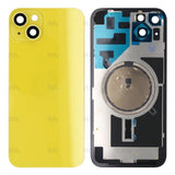 Vitre Arrière sans NFC pour Apple iPhone 14 Plus, cadre d'appareil photo agrandi Jaune Compatible