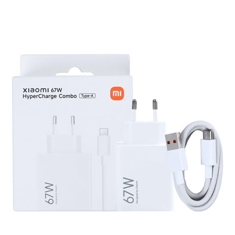 Câble de charge Hyper Charge Combo USB-A Xiaomi MDY-12-EH, MDY-15-ET – 100 cm – 67 W – Blanc – Boîte d'origine