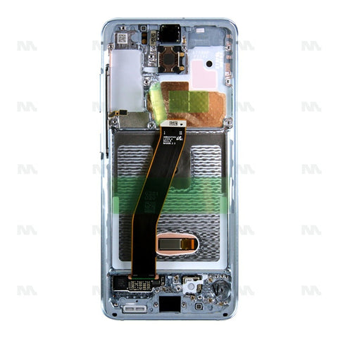 Chassis + Ecran Officiel Service Pack + Vitre pour Samsung Galaxy S20 G980F / S20 5G G981F - Cloud Blue