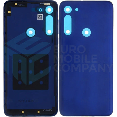 Vitre arrière pour Motorola Moto G8 sans objectif – bleu néon – Original