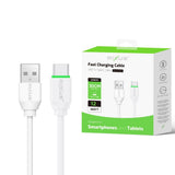 Câble de recharge Rixus RXUC13AC USB-A vers USB-C 30 cm blanc