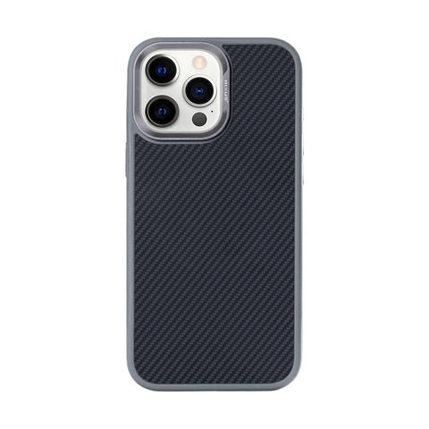 Coque de protection Mag Carbon avec MagSafe pour Apple iPhone 13 Pro Max – Gris titane