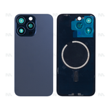 Vitre Arrière sans NFC, cadre d'appareil photo agrandi Bleu titane Compatible pour Apple iPhone 15 Pro
