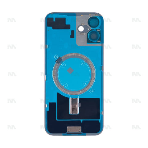 Vitre Arrière sans NFC pour Apple iPhone 16 Plus, bloc complet de caméra agrandi Blanc - Compatible