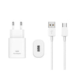 Adaptateur de voyage à charge rapide 2-1 CH18W02 USB-A vers USB-C 18 W blanc