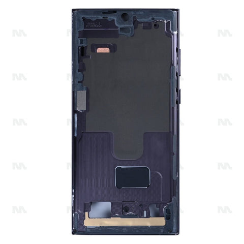 Cadre central pour Samsung Galaxy S22 Ultra 5G S908B – Noir fantôme – OEM
