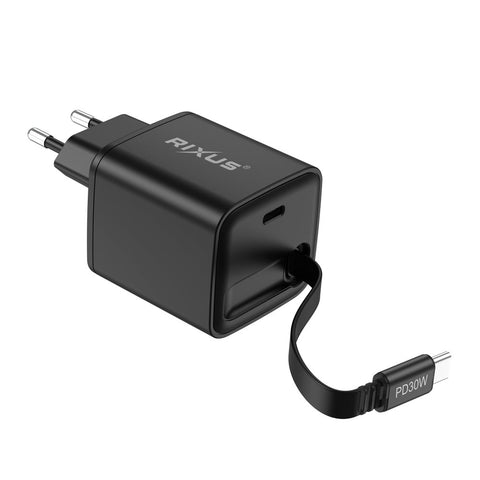 Chargeur avec Câble Rétractable 30W Rixus RXHC08