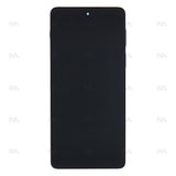 Chassis + Ecran LCD + Vitre pour Motorola Edge 20 Pro (XT2153) (5D68C19377) - Blue Vegan Leather