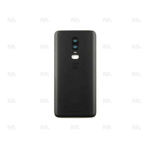 Vitre arrière pour OnePlus 6 avec objectif - Noir nuit - OEM