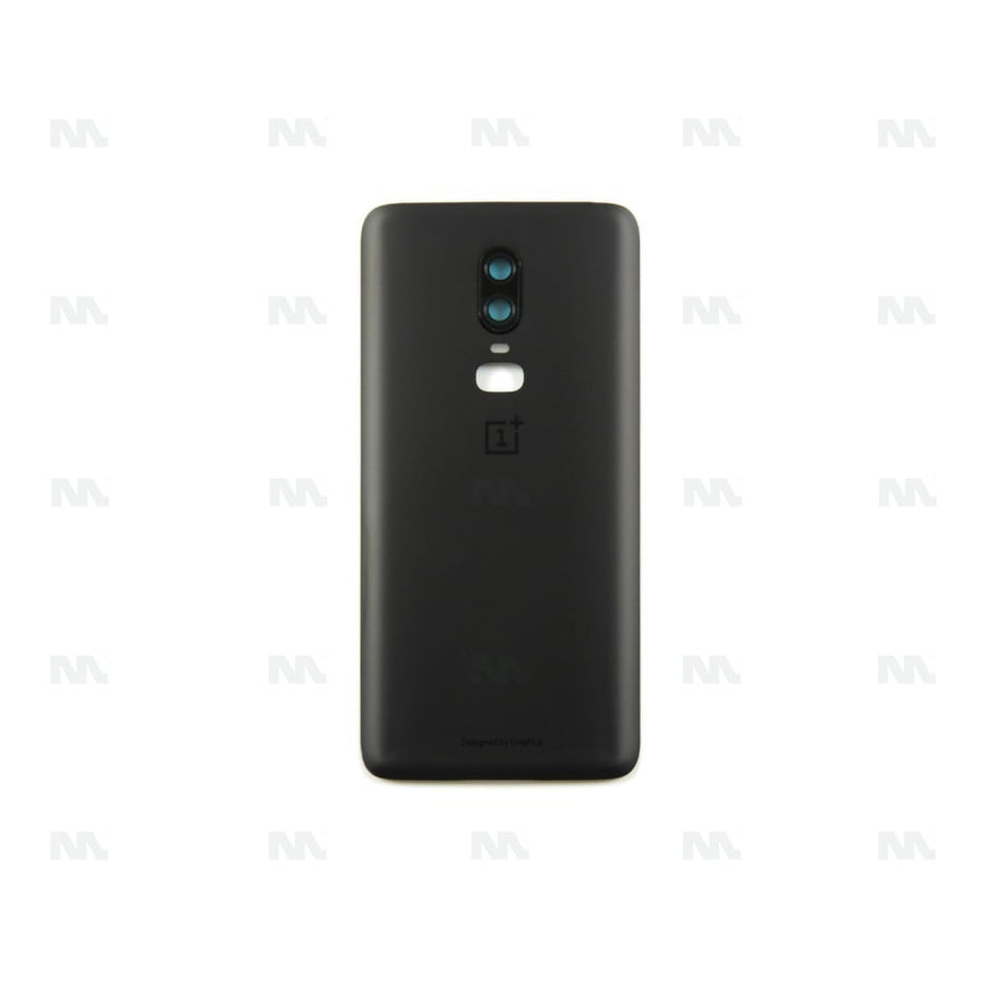 Vitre arrière pour OnePlus 6 avec objectif - Noir nuit - OEM