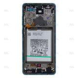 Ecran LCD complet + Batterie pour Samsung Galaxy A72 4G / 5G 2021 SM-A725 / A726 (GH82-25542B / GH82-25541B) - Awesome Blue