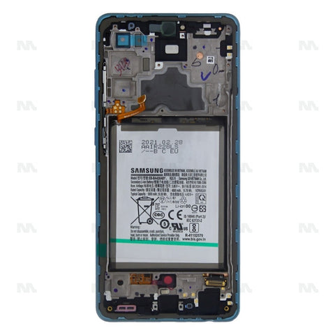 Ecran LCD complet + Batterie pour Samsung Galaxy A72 4G / 5G 2021 SM-A725 / A726 (GH82-25542B / GH82-25541B) - Awesome Blue