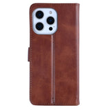 Rixus Bookcase pour Apple iPhone 14 Pro Max Marron