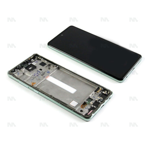 Chassis + Ecran Officiel Service Pack + Vitre pour Samsung Galaxy A52s 5G A528B Awesome Mint