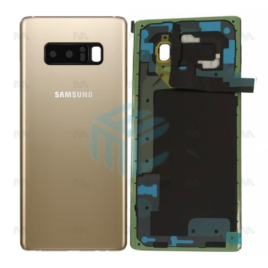 Vitre arrière pour Samsung Galaxy Note 8 N950F avec objectif Maple Gold OEM