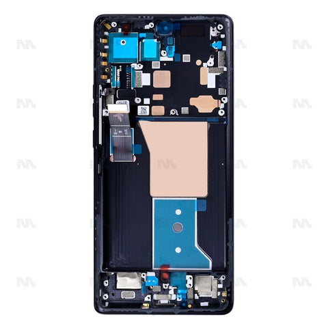 Écran complet sur châssis Original pour Motorola Edge 40 Pro, Moto X40 - Noir Interstellaire