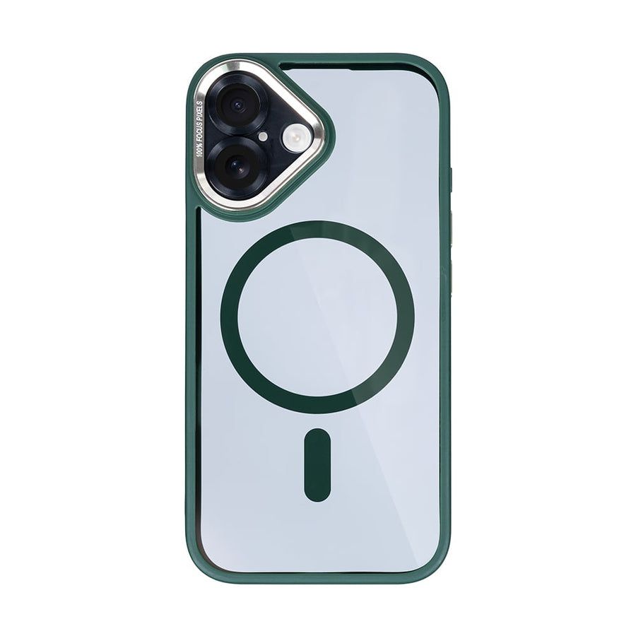 Étui Rixus Classic 04 avec MagSafe pour Apple iPhone 16 Plus vert foncé