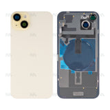 Vitre Arrière avec NFC pour Apple iPhone 15 Plus, bloc complet d'appareil photo agrandi Jaune Compatible