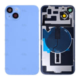 Vitre Arrière avec NFC pour Apple iPhone 14 Plus – Agrandir le cadre de l’appareil photo – Bleu – Compatible