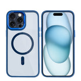 Étui Rixus Classic 04 avec MagSafe pour Apple iPhone 15 Pro Max bleu foncé