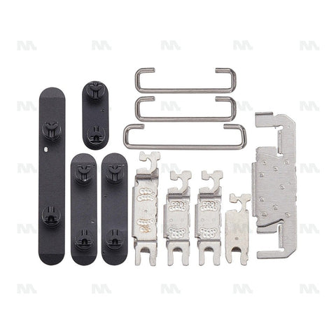 Ensemble de boutons latéraux noir compatible pour Apple iPhone 16 et 16 Plus (4 pièces)