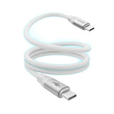 Câble de recharge magnétique Rixus RXUC59C USB-C vers USB-C 1 m 60 W blanc