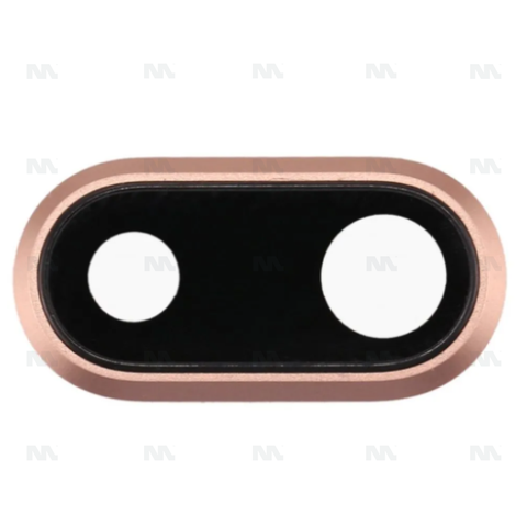 Objectif pour iPhone 8 Plus avec cadre - Or rose (5 pièces)
