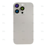 Vitre arrière avec NFC (Grand contour caméra) Compatible pour Apple iPhone 16 Pro - Titane Naturel
