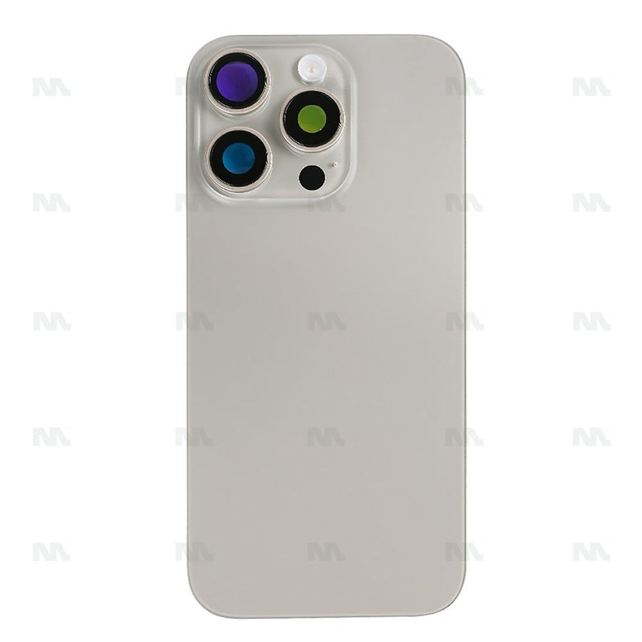 Vitre arrière avec NFC (Grand contour caméra) Compatible pour Apple iPhone 16 Pro - Titane Naturel