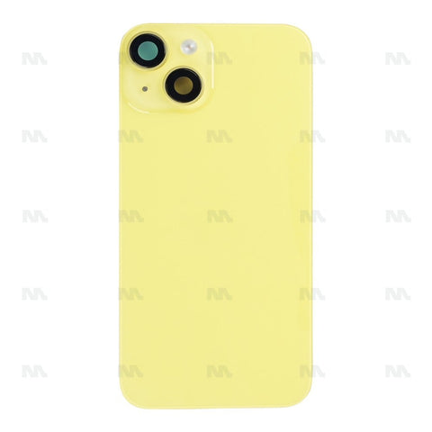 Vitre Arrière avec NFC pour Apple iPhone 14 – Agrandir le cadre de l’appareil photo – Jaune – Compatible