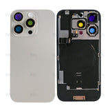Vitre arrière avec NFC (Grand contour caméra) Compatible pour Apple iPhone 16 Pro - Titane Naturel