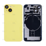 Vitre Arrière avec NFC, cadre de caméra agrandi jaune reconditionné pour Apple iPhone 14