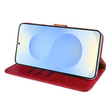 Bibliothèque Rixus pour Samsung Galaxy S25 Edge Rouge foncé