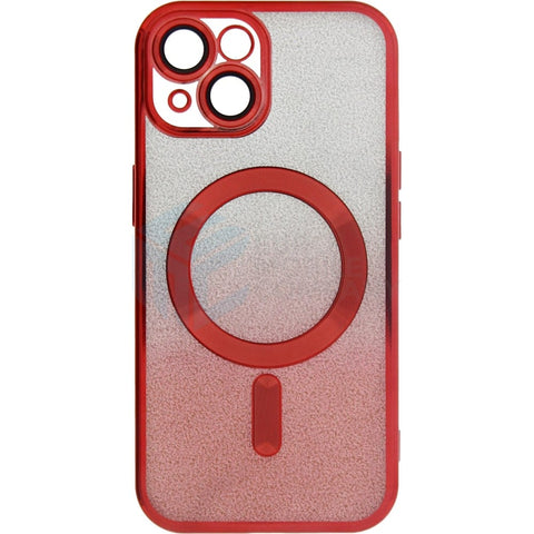 Étui en TPU brillant et brillant pour iPhone 15 Pro - Argent rouge
