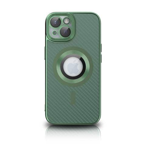Coque en TPU brillant NY Carbon pour iPhone 15 Plus - Vert