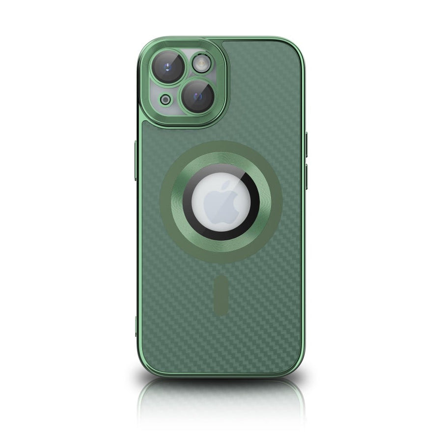 Coque en TPU brillant NY Carbon pour iPhone 15 Plus - Vert