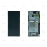 Chassis + Ecran Officiel Service Pack + Vitre pour Samsung Galaxy S22 Ultra S908B - Phantom White