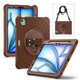Étui antichoc Rixus RXTC08 pour Apple iPad Pro 11 pouces (2024) Chocolat