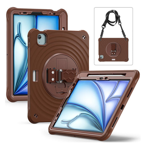 Étui antichoc Rixus RXTC08 pour Apple iPad Pro 11 pouces (2024) Chocolat