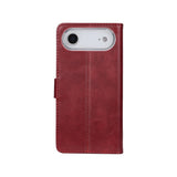 Rixus Bookcase pour Apple iPhone 17 Air Rouge foncé