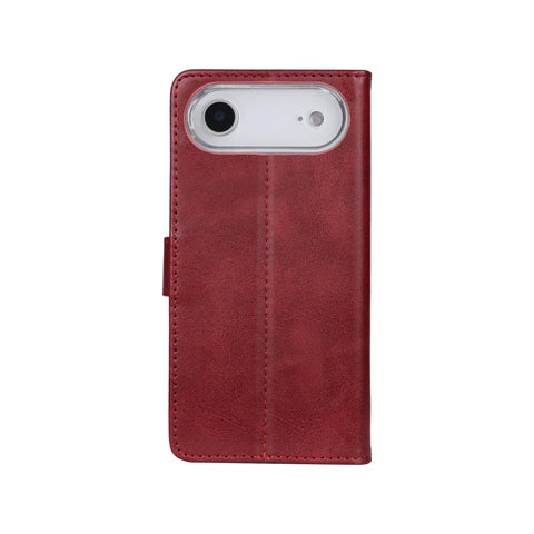 Rixus Bookcase pour Apple iPhone 17 Air Rouge foncé