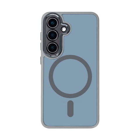 Étui Rixus Classic 04 avec MagSafe pour Samsung Galaxy S25 Plus Gris titane
