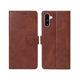 Rixus Bookcase pour Samsung Galaxy A26, A17 Marron