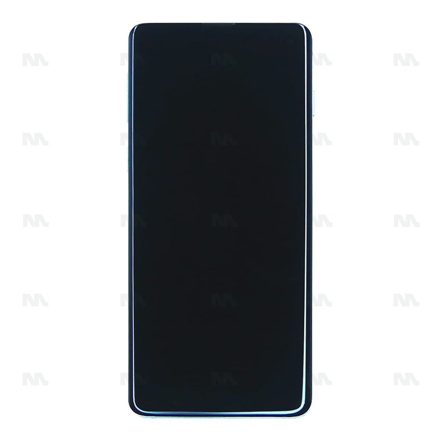 Chassis + Ecran Officiel Service Pack + Vitre pour Samsung Galaxy S10 G973F - Prism White