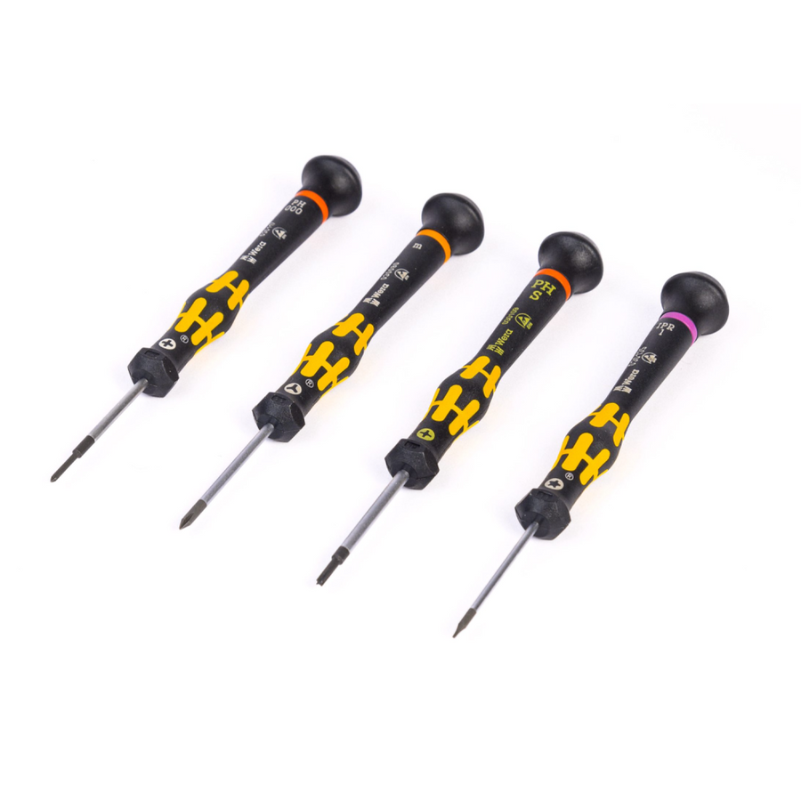 Jeu de 4 tournevis Wera Kraftform ESD pour iPhone